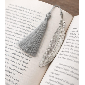 Nouveaux arrivages : marque-pages en métal artisanal en forme de plume, cadeaux promotionnels, pour la lecture de livres en bibliothèque, à bon prix - Product Image 3