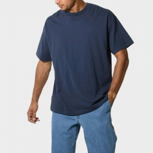 T-shirts Homme Col Rond Épais 100% Coton Personnalisable Logo Coupe Classique Taille Sur Mesure Couleur Unie Vintage Séchage Rapide - Product Image 2