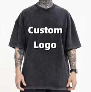 T-shirts surdimensionnés personnalisés à prix avantageux, effet délavé à l'acide et effet soleil, vêtements pour hommes, t-shirt confortable surdimensionné pour hommes - Product Image 1