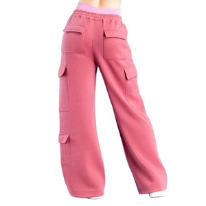 กางเกงวอร์มคาร์โก้ผ้าฟลีซคอตตอนคุณภาพสูง ไซส์พลัส ทรงหลวม ขากว้าง เอวสูง สไตล์วินเทจ สำหรับผู้หญิง - Product Image 6