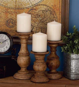 Portavelas de Madera para Decoración del Hogar, Hecho a Mano, para Velas de Navidad o Pascua, por Reality Handmade Enterprises - Product Image 4