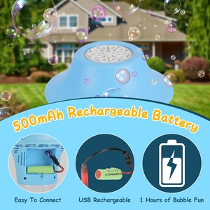 2 confezioni 3-in-1 Bubble Maker ricaricabile luci colorate musica 2 modalità 3 altezze regolabili per feste Indoor Outdoor Pet kids' - Product Image 2
