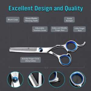 Ciseaux de coiffure professionnels de qualité supérieure Harbor Industry pour la texture des cheveux, ciseaux de barbier en acier inoxydable pour salon de coiffure - Product Image 5