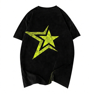 T-shirt Homme Coupe Droite Courte en Coton/Spandex Respirant, Imprimé Délavé, Qualité Supérieure, Livraison Rapide - Product Image 6