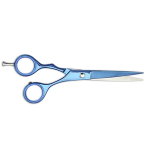 Ciseaux de coiffure professionnels Tegra Surgical de haute qualité, en acier inoxydable, revêtement bleu, pointe de lame tranchante réglable - Product Image 5