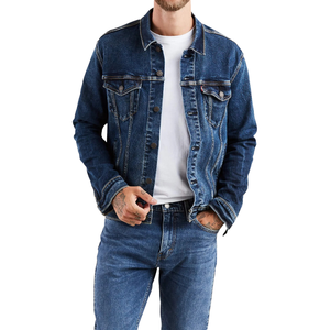 <b>Mens</b> Classic Denim <b>Trucker</b> <b>Jacket</b> Button Closure Rugged Stitch Outdoor Casual Wholesale - Product Image 3