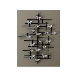 Arte de Pared de Mariposa de Madera de Lujo, Escultura Geométrica de Hierro 3D Personalizada al por Mayor, Decoración Colgante de Pared para Exhibición Inmobiliaria - Product Image 1