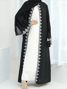 Abaya carrée en coton pour femmes musulmanes, personnalisée, unie ou imprimée, de créateur, pour femmes, foulard de luxe pour femmes - Product Image 4