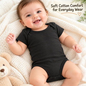 Mameluco de Bebé de Algodón Orgánico |   Body para Recién Nacido con Certificación GOTS |   Ropa de Bebé de Manga Corta Suave |   Conjunto de Botones a Presión para Toda la Temporada - Product Image 1