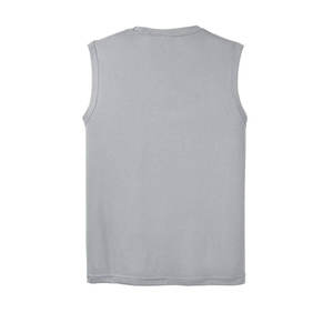 Débardeurs de sport sans manches pour hommes, coupe ajustée, 100% coton, personnalisables avec logo, vente directe usine, prix abordable - Product Image 2