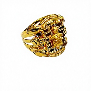 22K Solid Gold Tortoise <b>Ring</b> Classic <b>Indian</b> Traditional Handmade Lucky Kachua Jewelry Vastu Shastra - Product Image 1