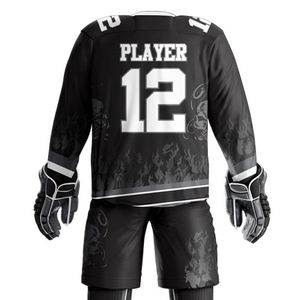 Tenues de hockey sur glace en polyester de qualité supérieure, personnalisées, avec impression par sublimation du nom de l'équipe, séchage rapide, coupe-vent - Product Image 5