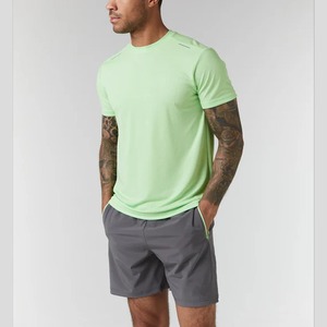Top Trendy Men Streetwear Relaxed Summer Two Piece <b>Set</b> Lightweight Breathable Cotton T-Shirt Shorts Matching Outfit Customized - Product Image 5