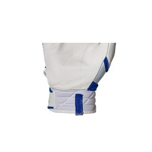 Blue White Leather Batting Gloves Padded <b>Hook</b> And Loop Closure Unisex Adult Training Adult Baseball Batting Gloves Ergonomic - Product Image 4