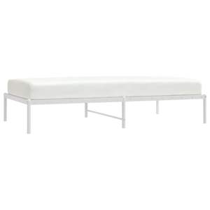 Base de Cama Individual de Acero con Recubrimiento en Polvo Blanco, Diseño Elegante - Product Image 3