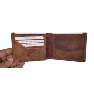 กระเป๋าสตางค์หนังแท้ผู้ชาย กันน้ำ ลายดาว เปิดปิดแบบเปิด  ตกแต่งด้วยงานปักตัวอักษร หลายขนาด แฟชั่น - Product Image 1