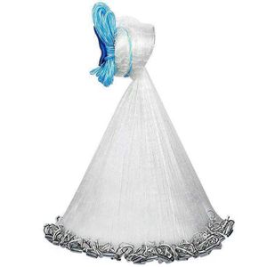 ตาข่ายดักปลาแบบมือถือ ขนาด 8 ฟุต พร้อมตัวถ่วงโซ่ ง่ายต่อการโยน ดักเหยื่อได้ดี มีฐานกว้าง - Product Image 4