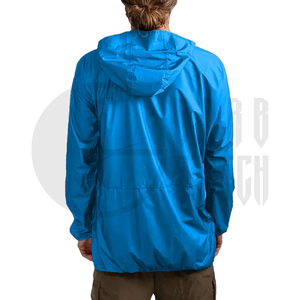 Chaqueta Impermeable Azul con Capucha para Hombre, Cierre de Cremallera, Corte Regular Informal, Exterior de Poliéster, para Primavera - Product Image 6