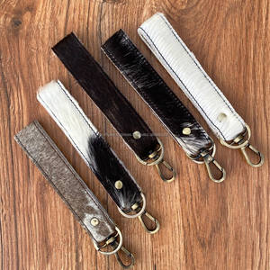 Western Cowhide Leather Keychain Wristlet-Personalized <b>Key</b> <b>Fob</b>-Cowgirl <b>Car</b> <b>Key</b> Wristlet Wrist-Strap Keychain Carabiner <b>Key</b> Clips - Product Image 4