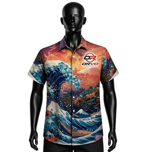 Camisa Hawaiana ORVO Sports para Hombre, Manga Corta, Estampado Tropical de Loros, Verano, Vacaciones, Casual, Transpirable, Secado Rápido, Tela Twill - Product Image 6