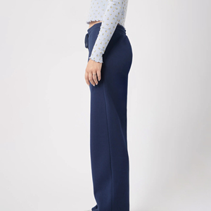Custom Women's Winter Formal Fleece <b>Lined</b> Straight Jogger <b>Pants</b> 100% Cotton Elastic Waist Oversized Sweatpants Pockets - Product Image 4