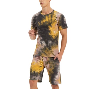 Men's Summer T-shirt Shorts <b>Set</b> 2-Piece Custom Casual Plus Size Breathable Quick Dry Terry Fabric Polyester/Cotton High Street - Product Image 5