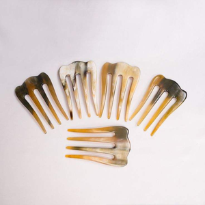 Luxury Handmade Natural Buffalo Horn Wavy Hairpin Perfect Gift for Bun & Long <b>Hair</b> Women <b>Hair</b> <b>Forks</b> - Product Image 6