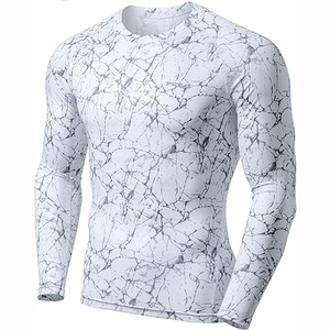 T-shirt de compression unisexe tendance pour homme, à manches longues, noir, pour le fitness, séchage rapide, respirant, décontracté - Product Image 1