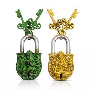 Hanuman Design <b>Padlock</b> Antique Patina <b>Padlock</b> High Selling Beautifully Ornaments Antique Handcrafted Solid Hanuman Brass <b>Padlock</b> - Product Image 1