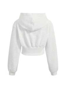 Hot Selling Factory Low Price Custom Logo Women Crop Top Hoodie / Latest Design Gym Fitness Plain Women Hoodie - Product Image 2