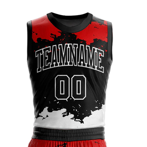 Conjunto de Uniforme de Baloncesto Personalizado con Impresión Sublimada, Nombre del Equipo 00, Camiseta sin Mangas Transpirable de Malla Unisex para Adultos, Pantalones Cortos - Product Image 5