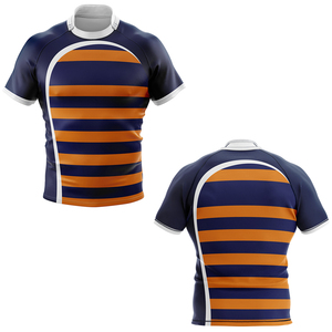 Camiseta de Rugby al por Mayor 100% Poliéster, Transpirable, de Secado Rápido, con Nombre y Número del Equipo Personalizados, Tallas para Adultos - Product Image 1