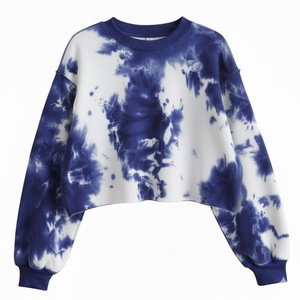 Quality Soft Anti-Wrinkle Knitted Tie-Dyed <b>Sequined</b> Badge Crystal Printed Winter Women's Hoodies & Sweatshirts Breathable - Product Image 2