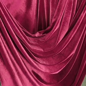 Luxury Pink Velvet Fabric 100% Polyester Medium Weight Brushed Plain Woven Curtain Material Breathable Quick-Dry Wrinkle - Product Image 2