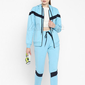 OEM Men Blue Fleece Breathable Eco-Friendly Lightweight <b>Polyester</b>/Cotton Winter 2-Piece Printed Tracksuit Full Zip Hoodie <b>Jogger</b> - Product Image 4