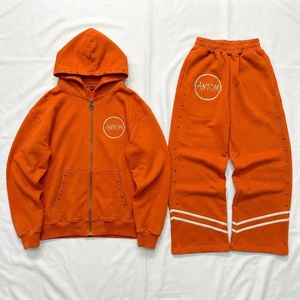 Ensemble de survêtement unisexe personnalisé en gros, style streetwear, 360 grammes, léger, respirant, en polyester et coton, à capuche, délavé à l'acide, décontracté, printemps - Product Image 4