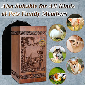 Decorative Wooden <b>Ashes</b> <b>Box</b> with Engraved Lid OEM Funeral Wooden Urn Factory Direct Supply Walnut Wood Memorial Urn for <b>Ashes</b> - Product Image 4