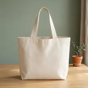 Sac en toile naturelle de qualité supérieure 10 oz, 18 x 15 x 5 cm, sac fourre-tout imprimé en gros pour cadeaux d'entreprise et promotions - Product Image 2