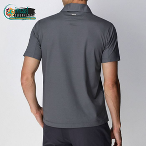 Camiseta Deportiva de Manga Corta para Hombre, Personalizada con Logotipo, Gris Oscuro, Poliéster, de Secado Rápido, para Golf, Fabricante - Product Image 3