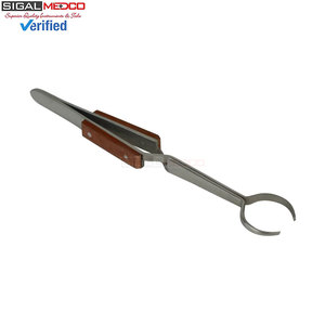 Print Logo Fiber Tip Eyelash Tweezers 6-1/2" Non Locking Pointed Fiber Grip Tweezers Jewelry Eyelash Tweezer by SIGAL MEDCO - Product Image 5
