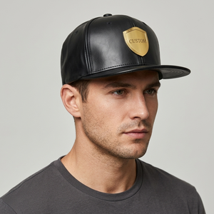 Casquette de luxe personnalisée en toile noire structurée avec logo brodé 3D doré, à œillets, pour extérieur, style streetwear unisexe, vente en gros, OEM ODM, haute qualité - Product Image 3