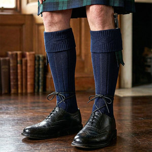 Top Selling Highland Scottish kilt Hose Blue Men Scotland Traditional Tartan Kilt <b>Socks</b> 2026 - Product Image 2