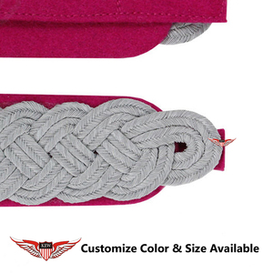 KEW High Customized Quality Grey <b>Braided</b> Epaulettes Purple Fabric Elegant Garment <b>Accessory</b> Durable - Product Image 2