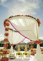 Mandap de mariage de style Maharaja en plastique renforcé de fibres, durable pour l'extérieur, pour la décoration d'événements et de fêtes de mariage, emballage personnalisé en boîte