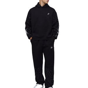 Conjuntos de Sudaderas con Capucha de Alta Calidad, Logotipo Personalizado, Ropa Deportiva Urbana, Felpa 100% Algodón, Corte Holgado, Venta al Por Mayor - Product Image 1