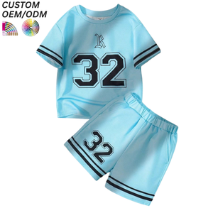 Ensemble de vêtements pour garçons, mode enfant, tenue décontractée, t-shirt et short, 100% coton, imprimé animal, support OEM ODM pour la vente en gros - Product Image 6