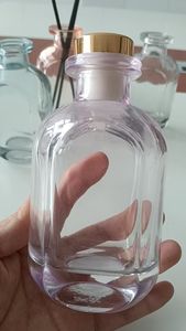 Difusor de Aroma <span class=keywords><strong>para</strong></span> el Hogar de 150ml/200ml, Botella de Vidrio Elegante con Base Pesada, Forma Redonda, Vidrio Transparente, con Caja y Varillas - Product Image 2