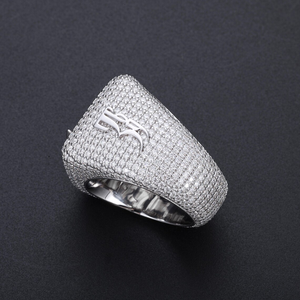 Anillo de Moissanita de Lujo, Plata 925, Anillo Baguette con Incrustaciones, Banda con Letras, Joyería Fina, Regalo para Todos - Product Image 6