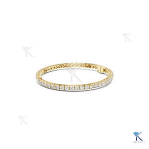 Lab Grown Diamond Tennis <b>Bracelet</b> Brilliant Cut Accent KRUP JEWELS 14K <b>Solid</b> Gold Unisex Filled Luxury Jewelry Manufacturer - Product Image 4