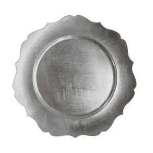 12" Silver Charger Plate Polish High Quality Brass Plates & Dish With <b>Border</b> Design Food Grade Premium Plates Customizable Style - Product Image 3